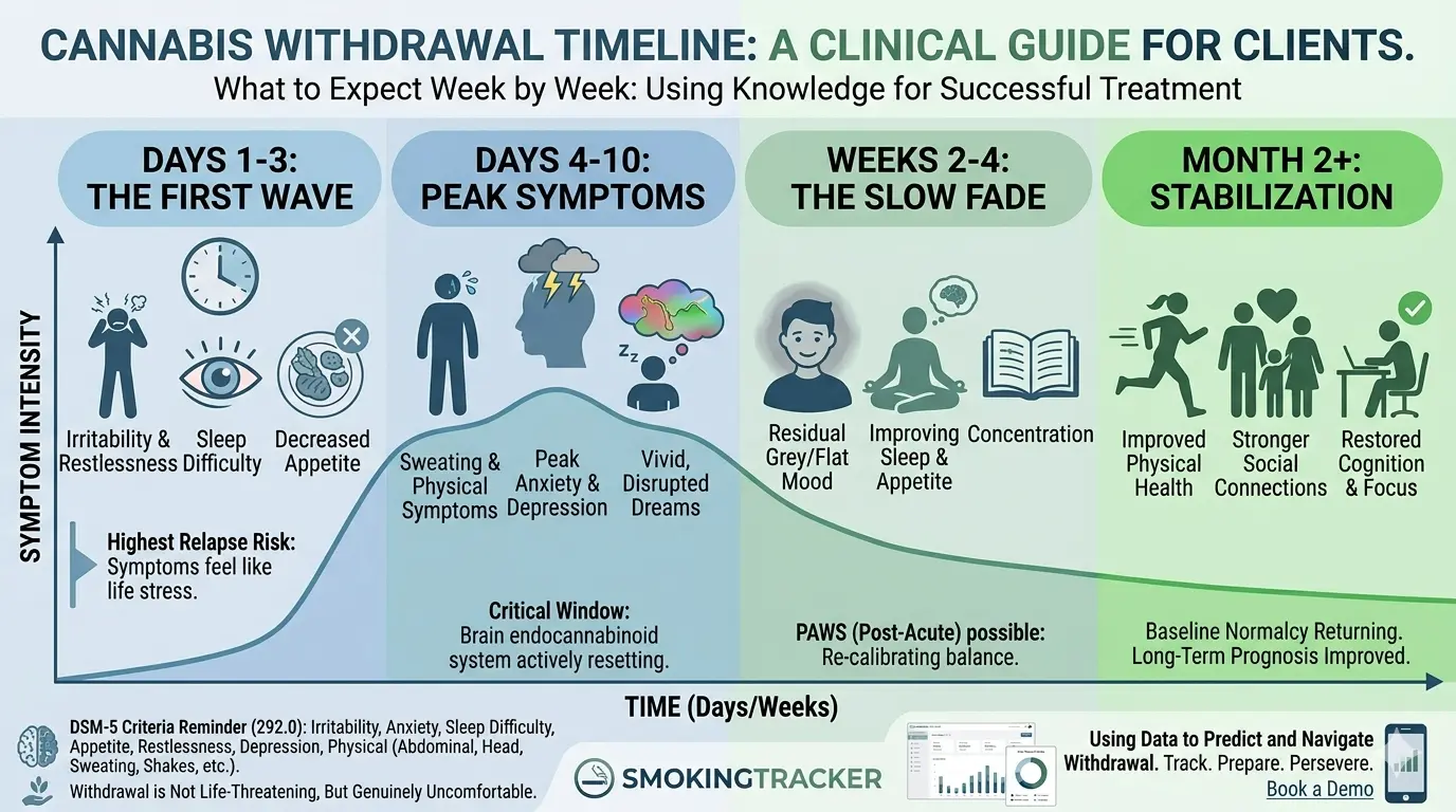 Cannabis Withdrawal Timeline: What to Tell Your Clients