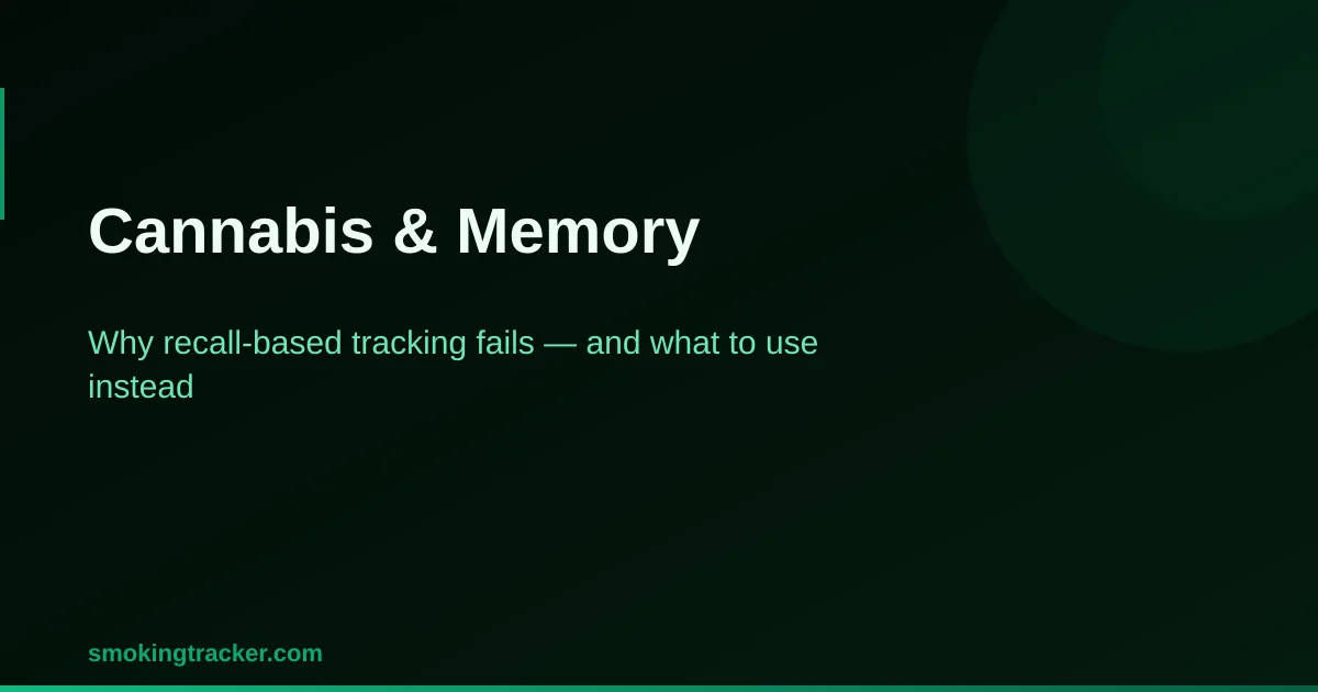 Cannabis & Memory — Why Recall-Based Tracking Fails | SmokingTracker